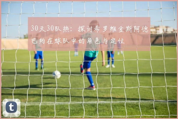 30天30队热：探讨希罗维金斯阿德巴约在球队中的角色与定位